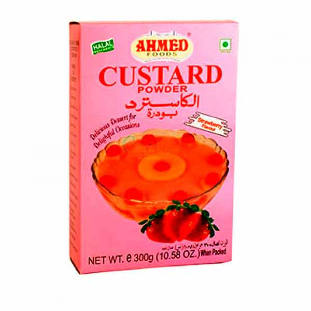 Ahmed Custard Powder Strawberry 300gm  Ahmed Custard Powder Strawberry 300gm
