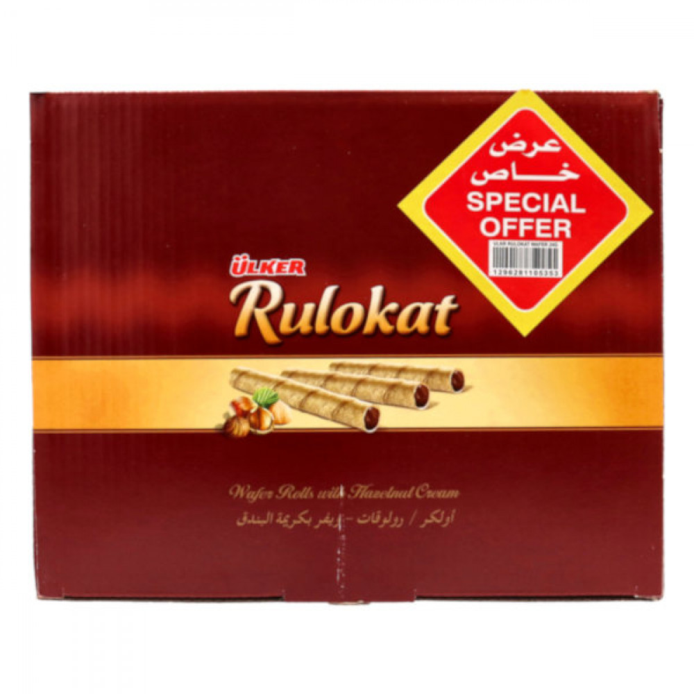 Ulker Rulokat Wafer Rolls 24 x 24gm  Ulker Rulokat Wafer Rolls 24 x 24gm
