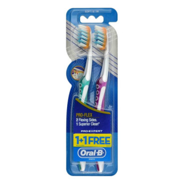 ORAL B PRO-FLEX TOOTHBRUSH SOFT 1+1 FREE 