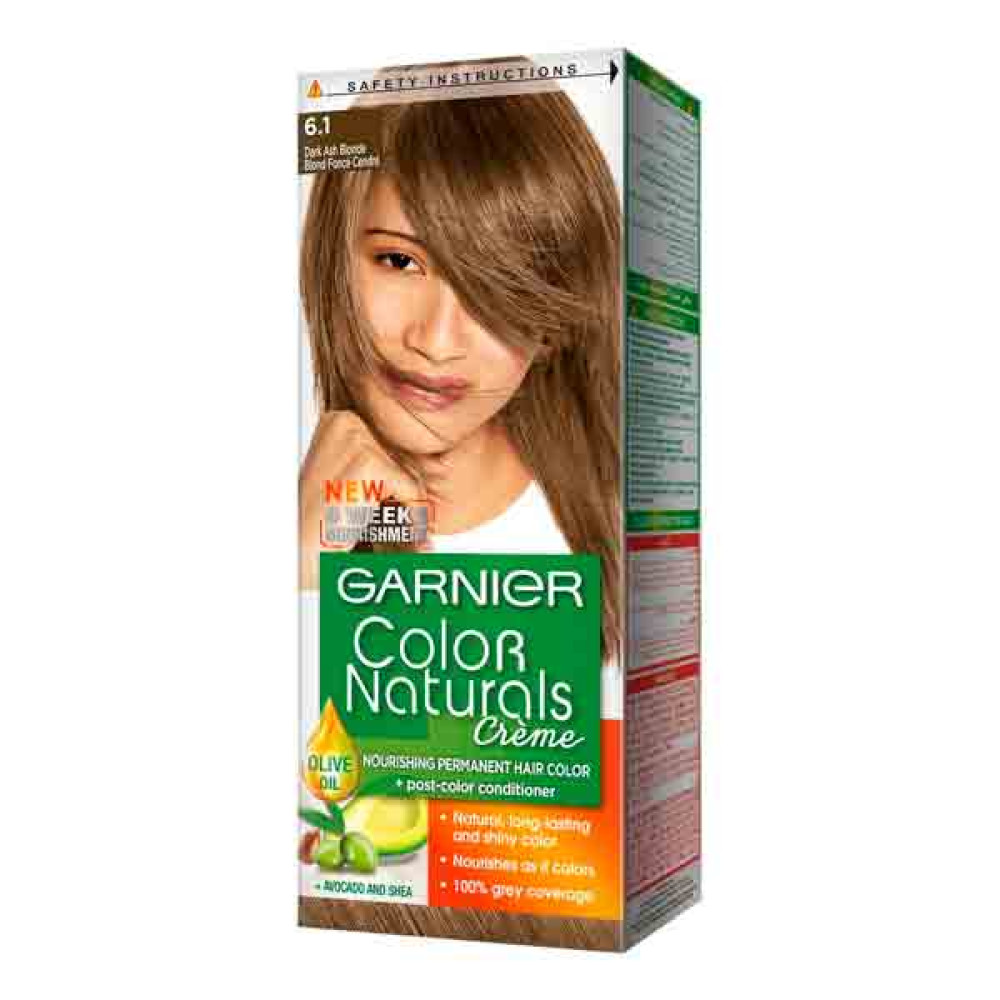 GARNIER COLOR NATURALS CRÈME HAIR COLOR KIT DARK ASH BLOND (6.1) 