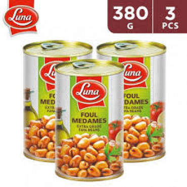 Luna Foul Medames American Beans 3X380Gm
