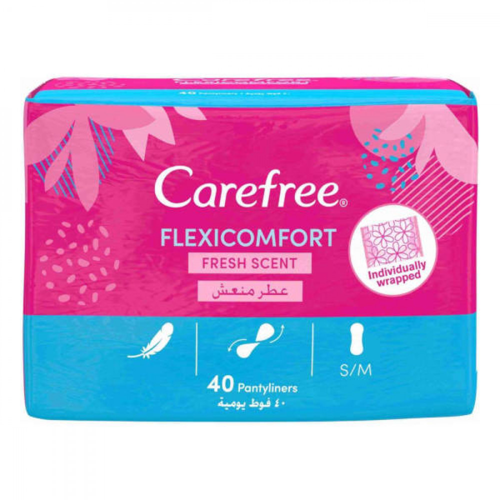 Carefree FlexiComfort Extra Fit Fresh Scent 40 Pantyliners  Carefree FlexiComfort Extra Fit Fresh Scent 40 Pantyliners