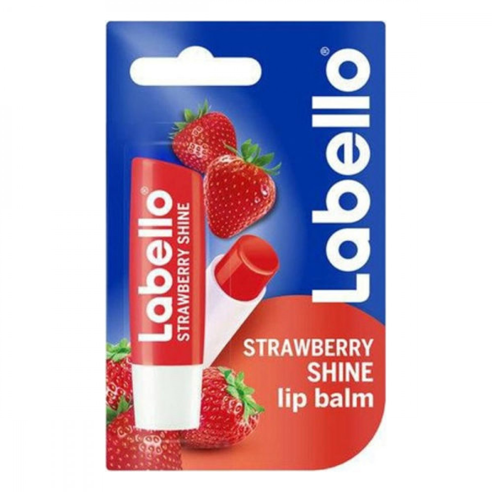 Labello Lip Balm Strawberry Shine 4.8gm  Labello Lip Balm Strawberry Shine 4.8gm