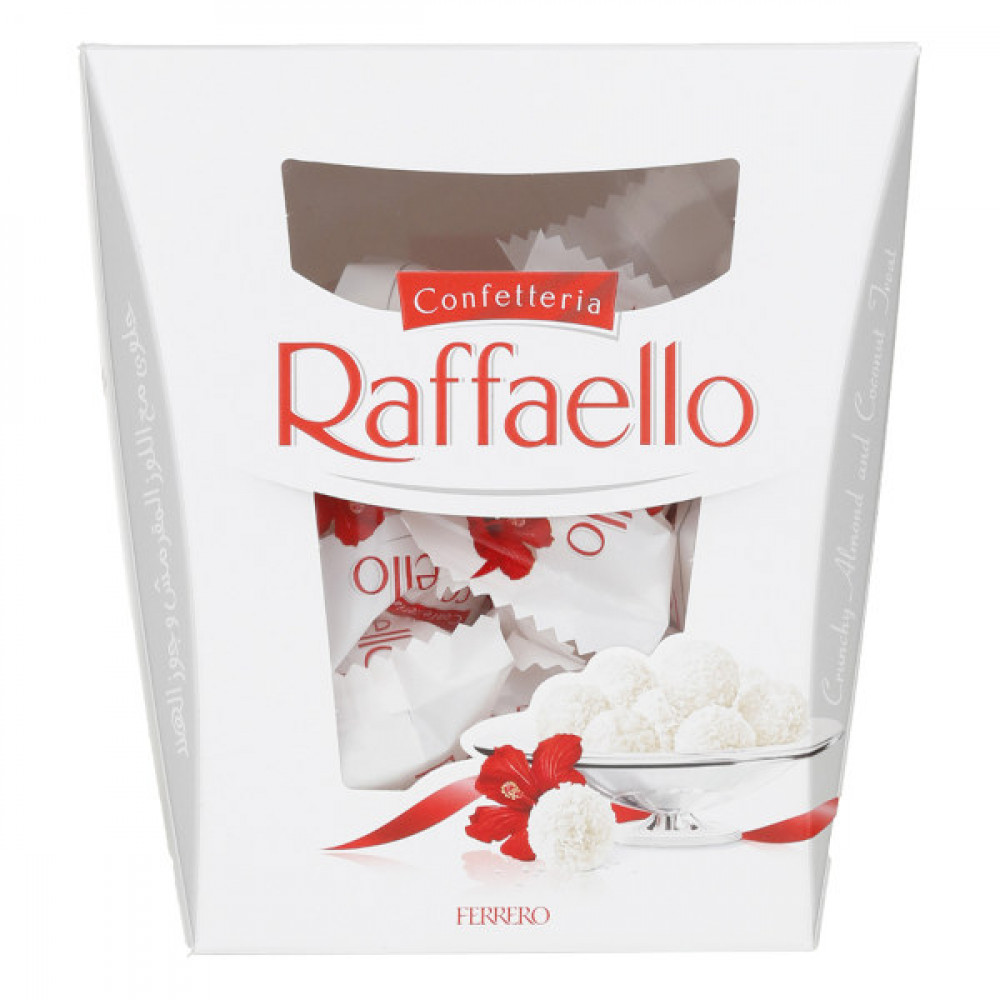 Ferrero Raffaello Coconut and Almond Pralines 230gm  Ferrero Raffaello Coconut and Almond Pralines 230gm