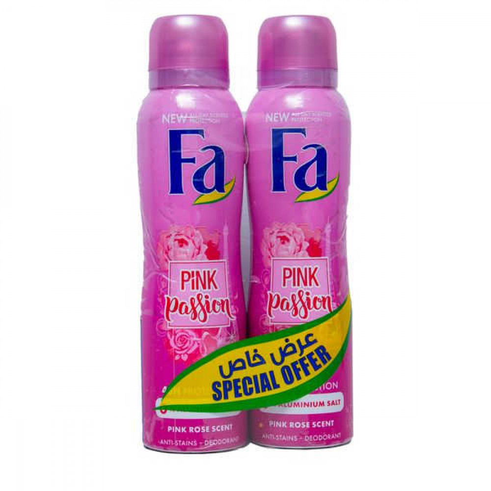 FA Deodorant Spray Pink Passion 2 x 150ml  FA Deodorant Spray Pink Passion 2 x 150ml