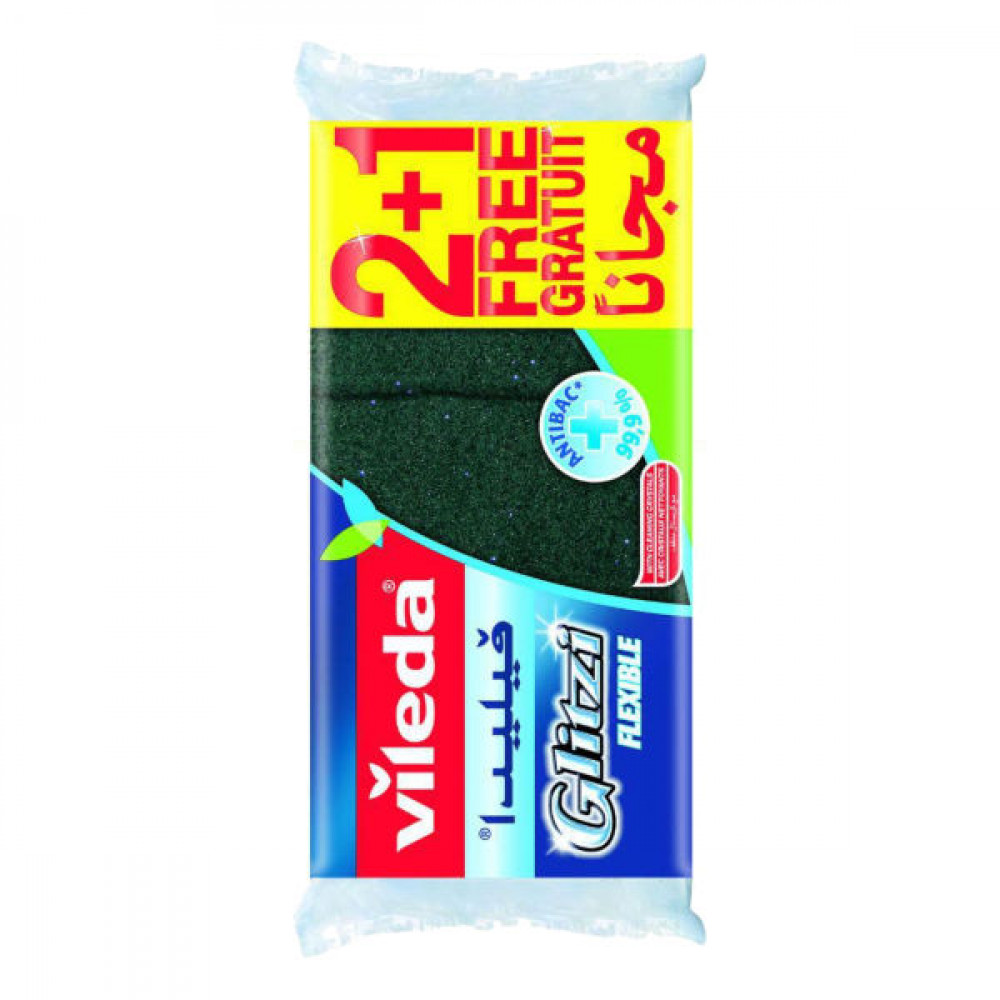 Vileda Glitzi Flexible Scourers 2 + 1 Free  Vileda Glitzi Flexible Scourers 2 + 1 Free