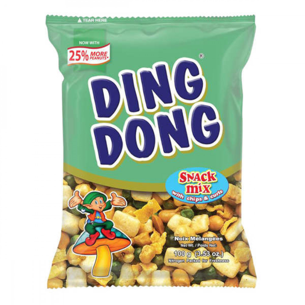 Ding Dong Snack Mix with Chips & Curls 100gm  Ding Dong Snack Mix with Chips & Curls 100gm