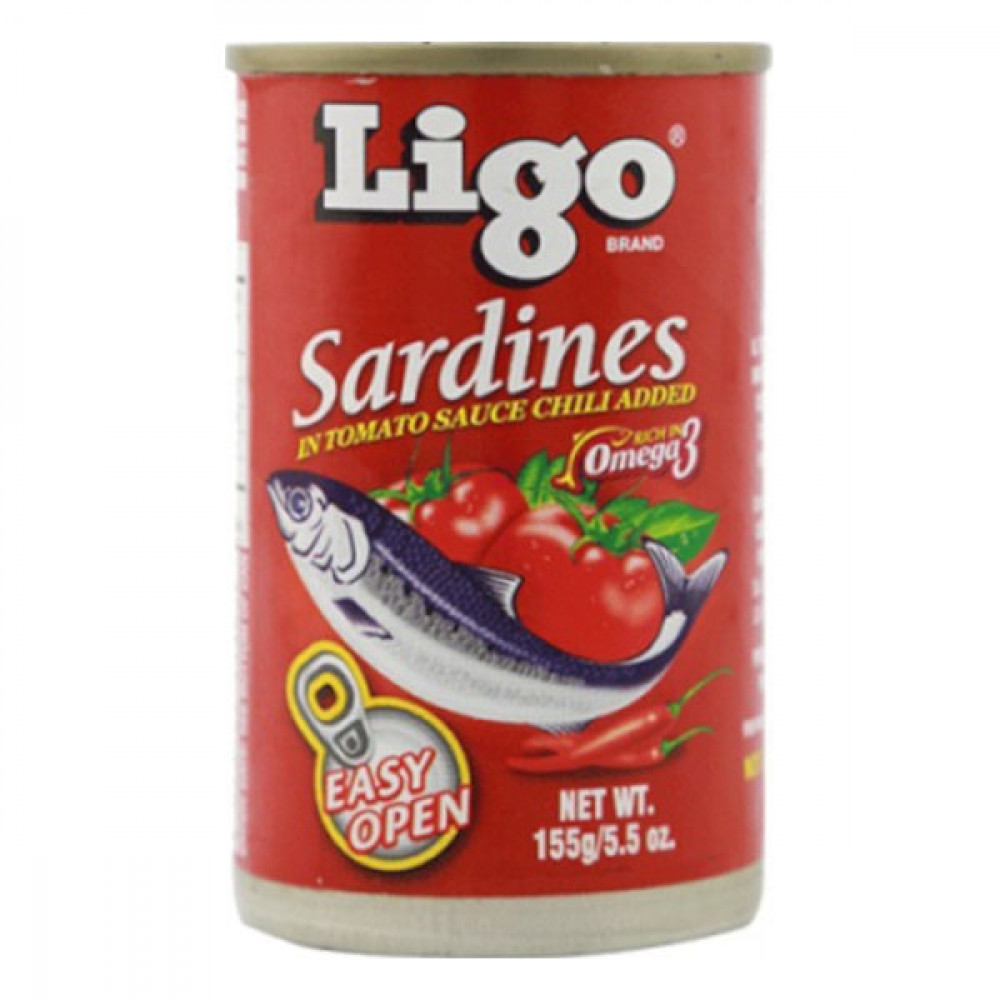 Ligo Sardines in Tomato Sauce Chili Added 155gm  Ligo Sardines in Tomato Sauce Chili Added 155gm