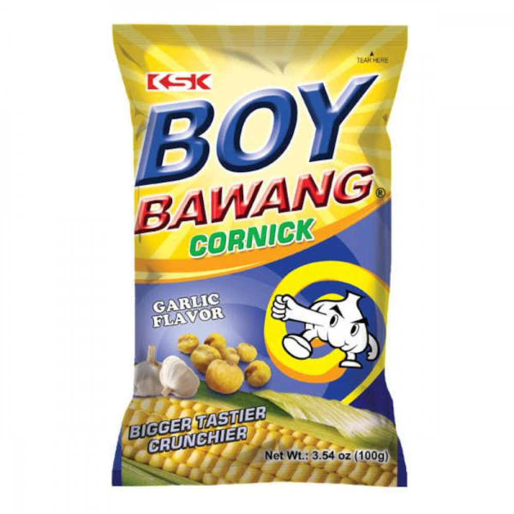 Boy Bawang Cronick Corn Snacks Garlic 100gm  Boy Bawang Cronick Corn Snacks Garlic 100gm