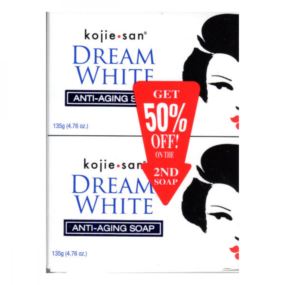 Kojie-San Dream White Anti-aging Soap 2 x 135gm  Kojie-San Dream White Anti-aging Soap 2 x 135gm