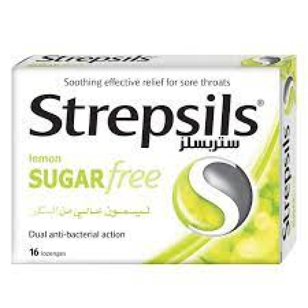 STREPSILS LEMON SUGAR FREE 16S