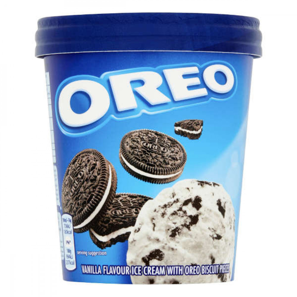 Oreo Vanilla Ice Cream With Oreo Biscuits 480ml  Oreo Vanilla Ice Cream With Oreo Biscuits 480ml