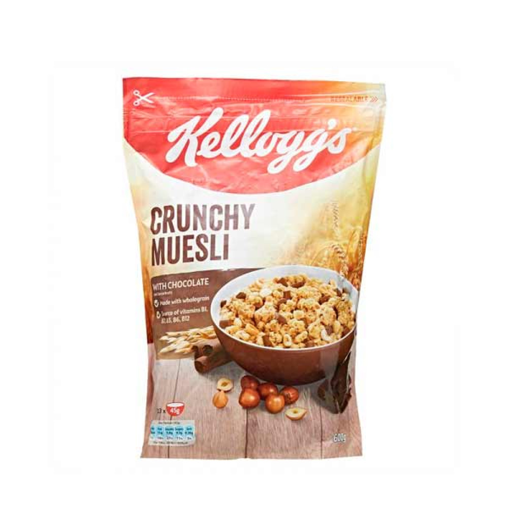 KELLOGGS CRUNCHY MUESLI WITH CHOCOLATE 600GM 