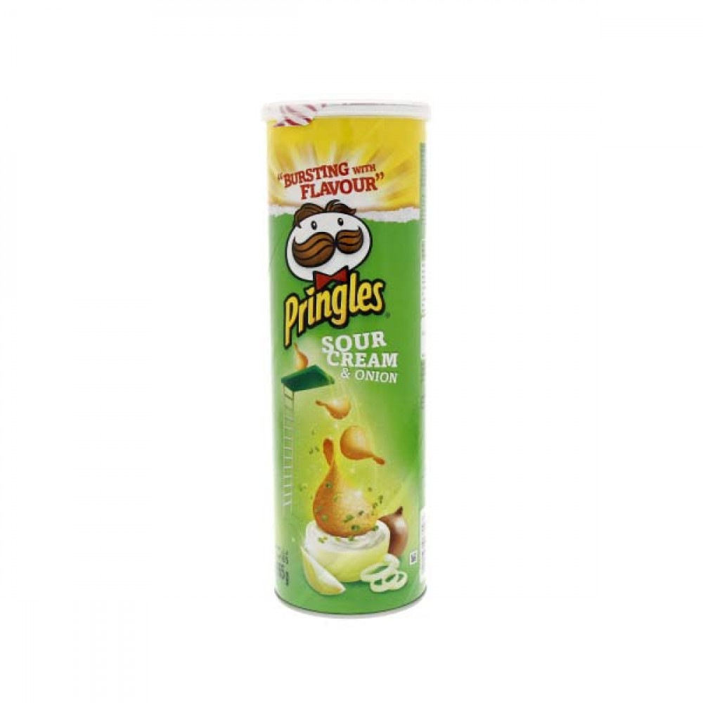 Pringles Potato Crisps Sour Cream & Onion 165gm  Pringles Potato Crisps Sour Cream & Onion 165gm