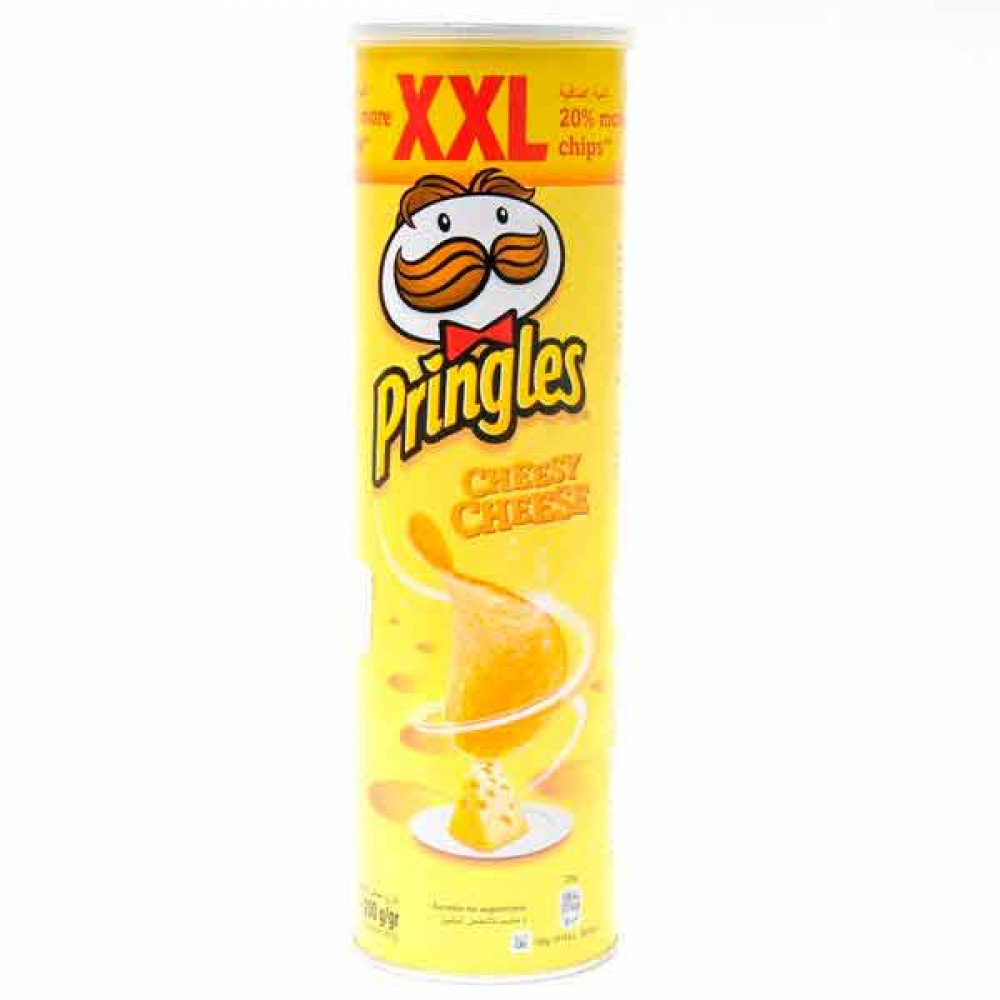 Pringles Potato Crisps Cheesy Cheese XXL 200gm  Pringles Potato Crisps Cheesy Cheese XXL 200gm