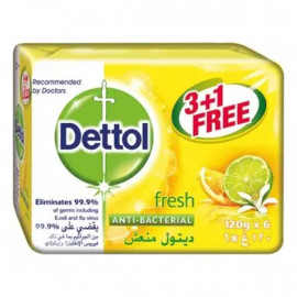 Dettol Anti-bacterial Soap Fresh 165gm 3 + 1 Free