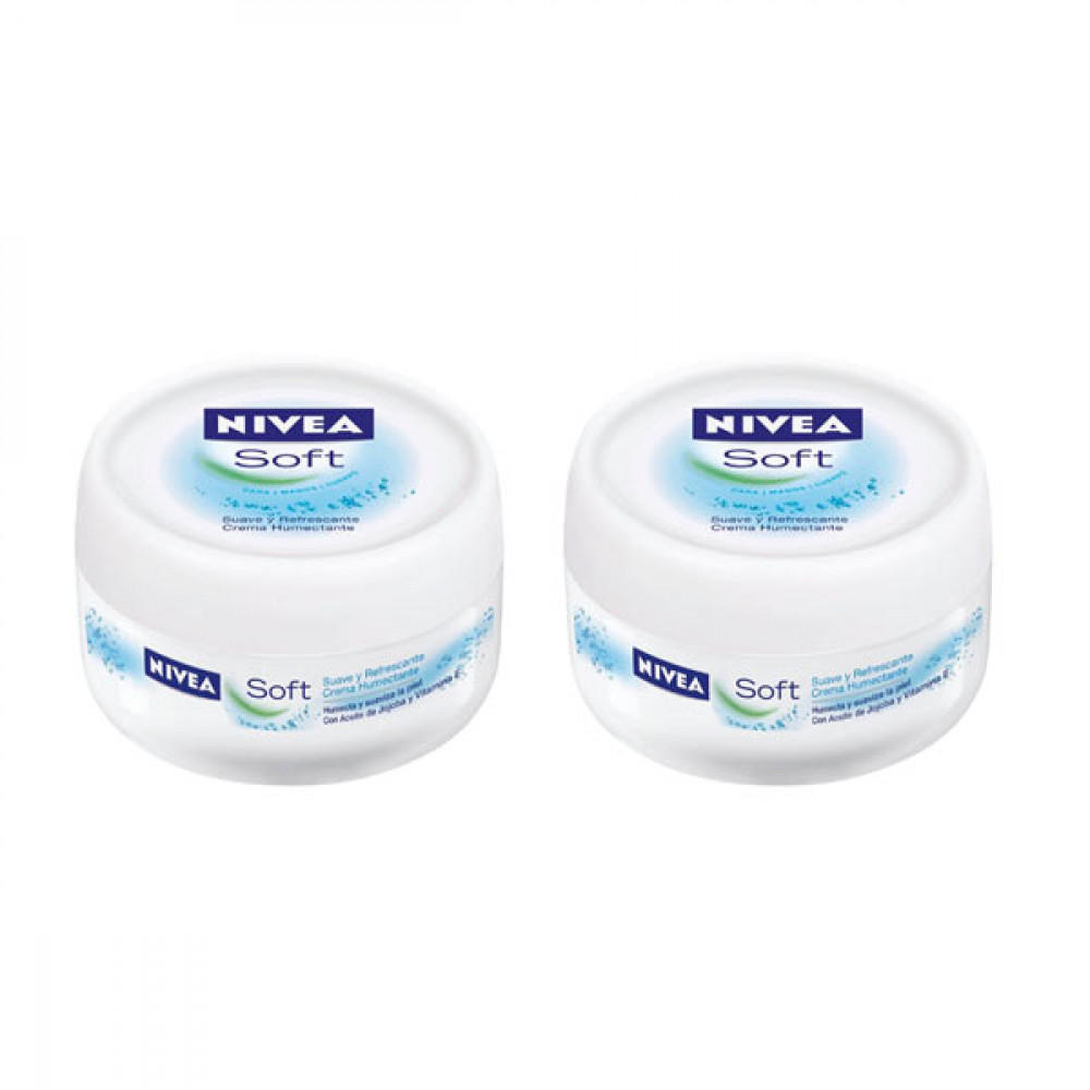 Nivea Soft Cream Jar 2X200ml @20%Off  Nivea Soft Cream Jar 2X200ml @20%Off