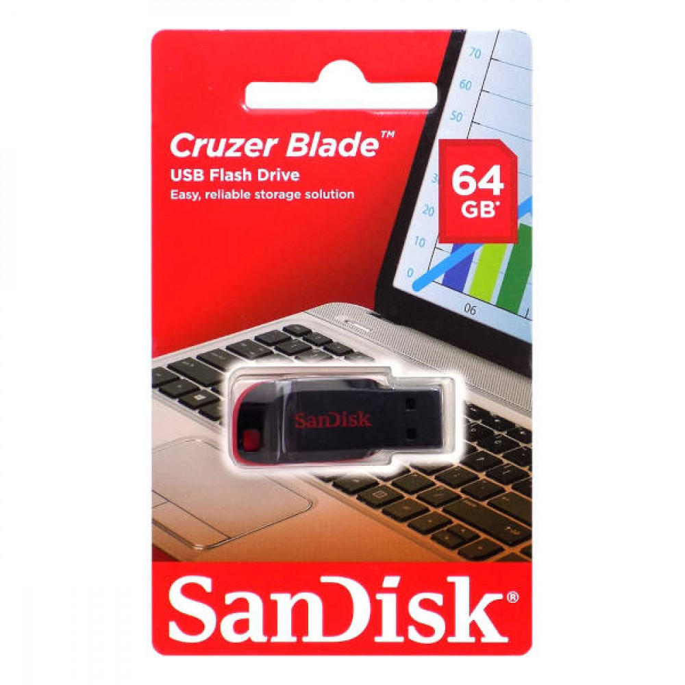 Sandisk Cruzer Blade Flash Drive 64GB  Sandisk Cruzer Blade Flash Drive 64GB
