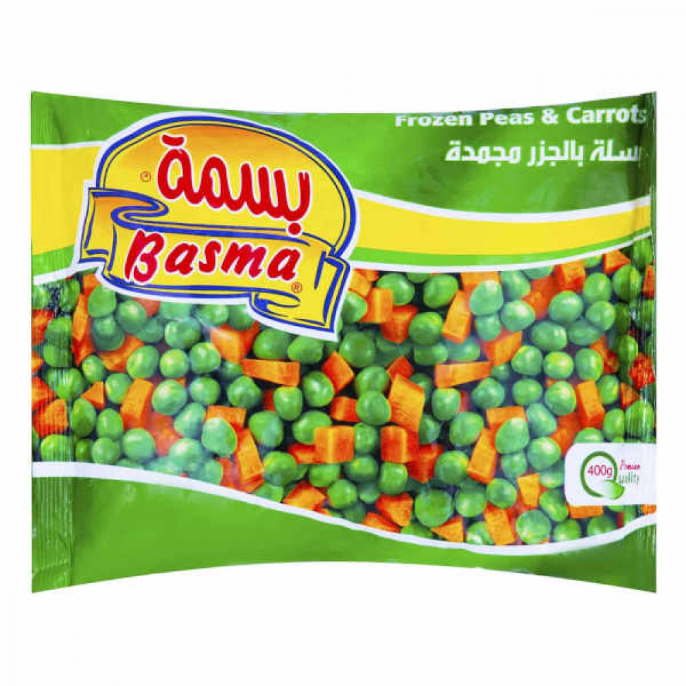 Basma Frozen Peas & Carrots 400gm  Basma Frozen Peas & Carrots 400gm