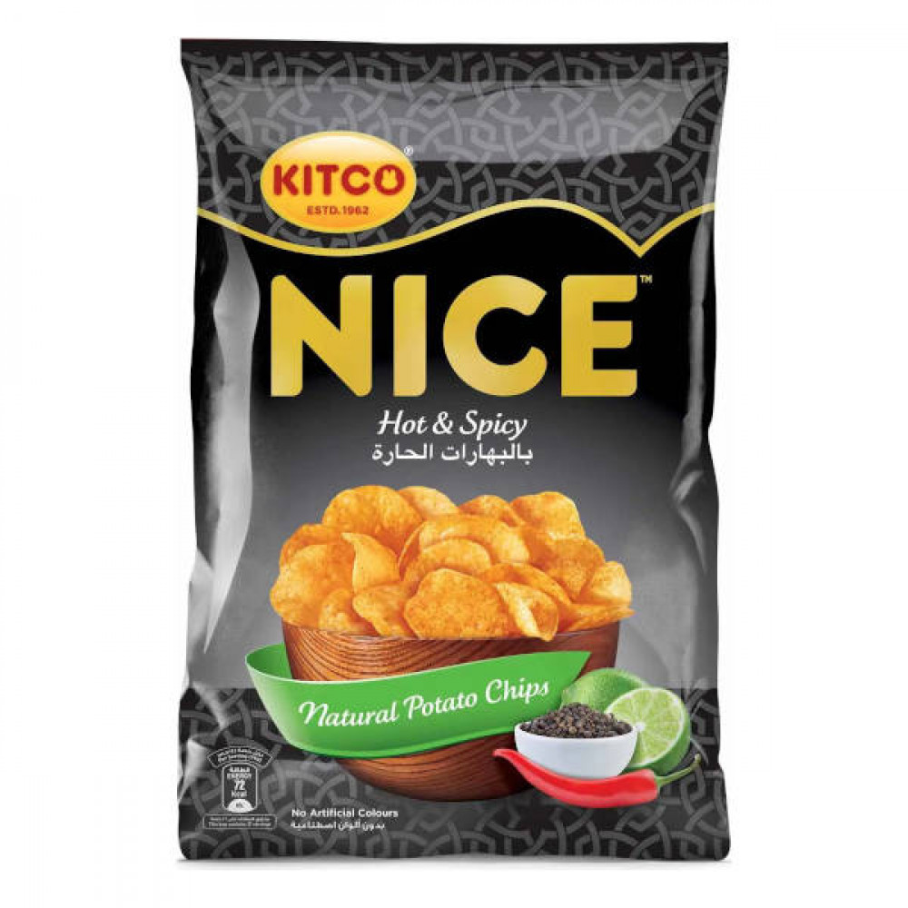 Nice Potato Chips Hot & Spicy 80gm  Nice Potato Chips Hot & Spicy 80gm