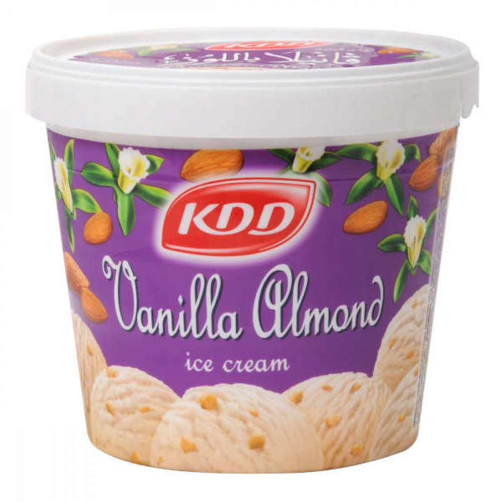 KDD Ice Cream Vanilla Almond 1Ltr  KDD Ice Cream Vanilla Almond 1Ltr