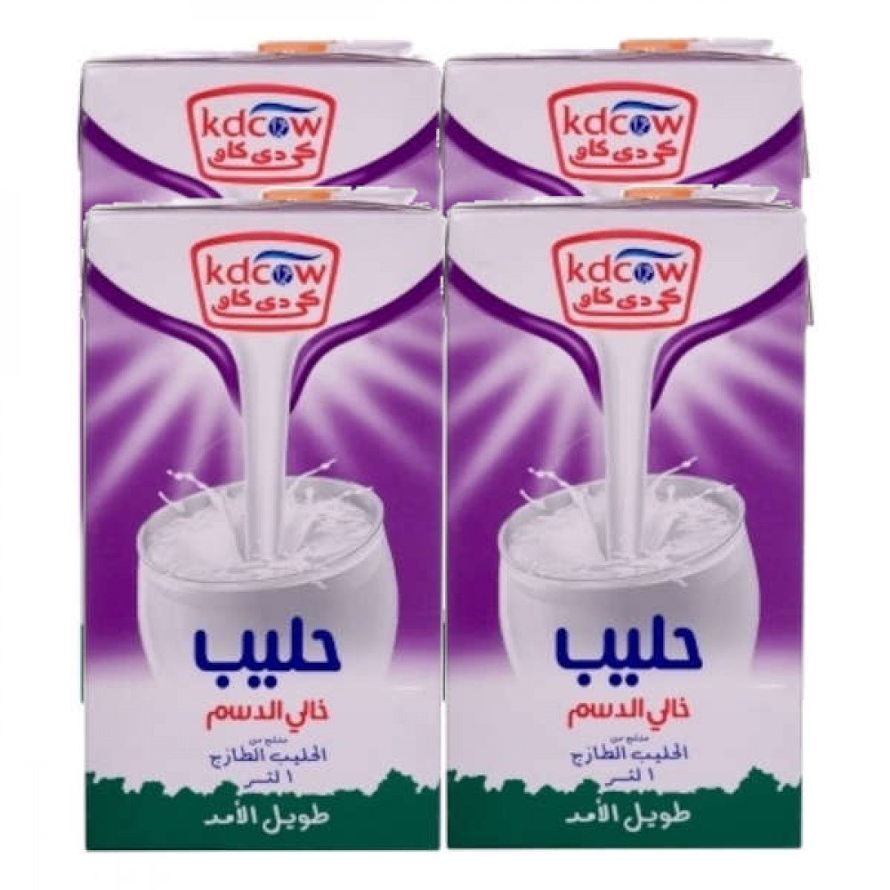 KD Cow Skimmed Milk Long Life 4 x 1Ltr  KD Cow Skimmed Milk Long Life 4 x 1Ltr