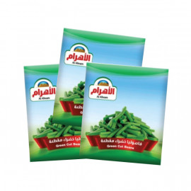 Al Ahram - Cut green Beans 400gm 2pc +1Free