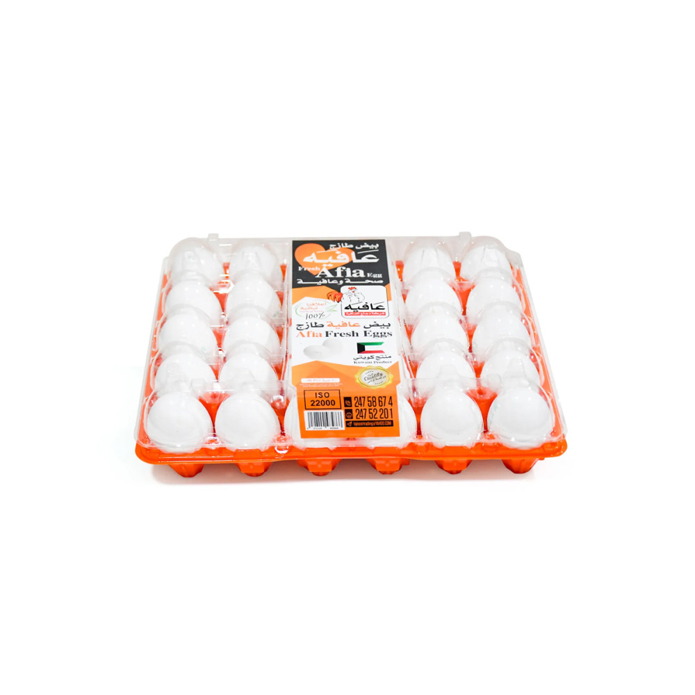AFIA KUWAITI WHITE EGG TRAY ( PLASTIC ) 30 S