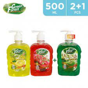 GREEN FOREST HAND WASH LIQUID SOAP 500ML 2+1 FREE