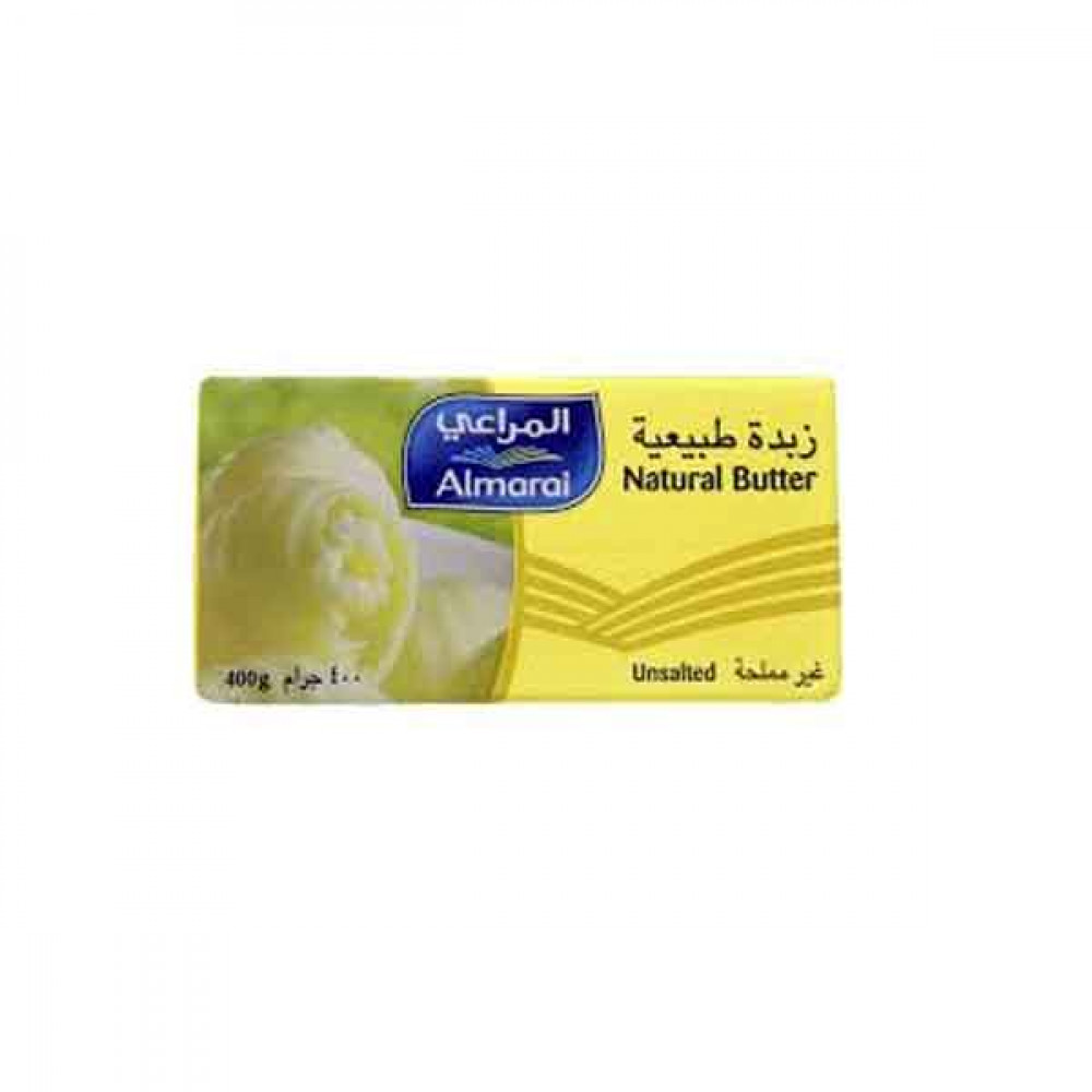 Almarai Natural Butter Unsalted 400gm  Almarai Natural Butter Unsalted 400gm