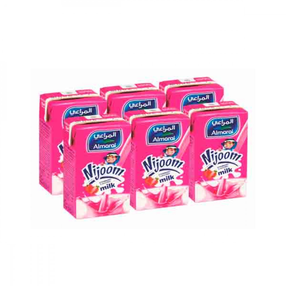 Almarai Nujoom Strawberry Milk 6 x 150ml  Almarai Nujoom Strawberry Milk 6 x 150ml