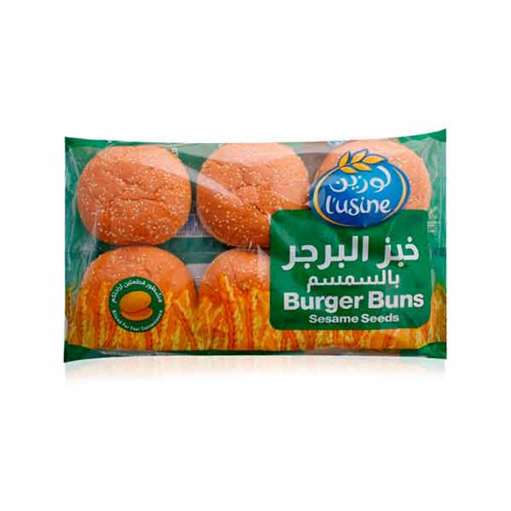 LUSINE BURGER BUNS SESAME SEEDS 400GM 