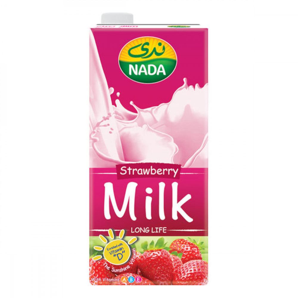 Nada Long Life Strawberry Milk 1Ltr  Nada Long Life Strawberry Milk 1Ltr