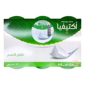ACTIVIA FRESH YOGHURT FULL FAT 6 X 150GM 