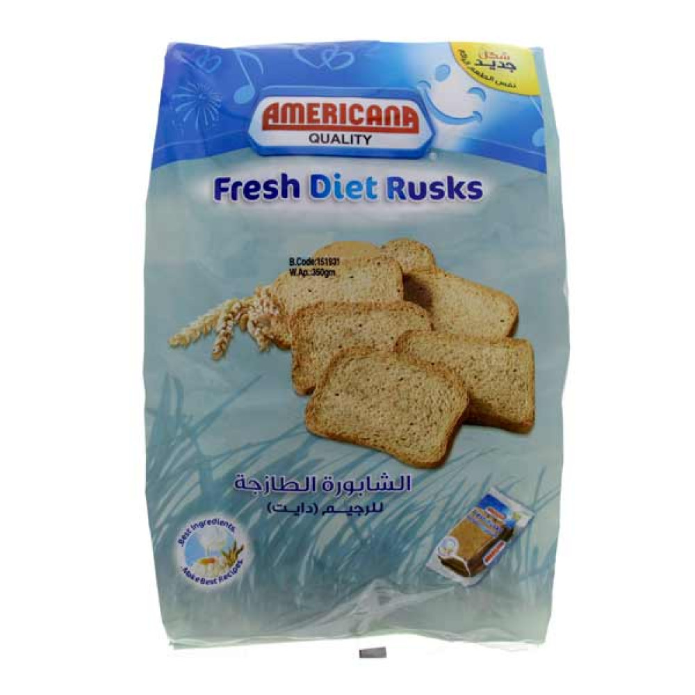 AMERICANA FRESH DIET RUSKS 350GM 