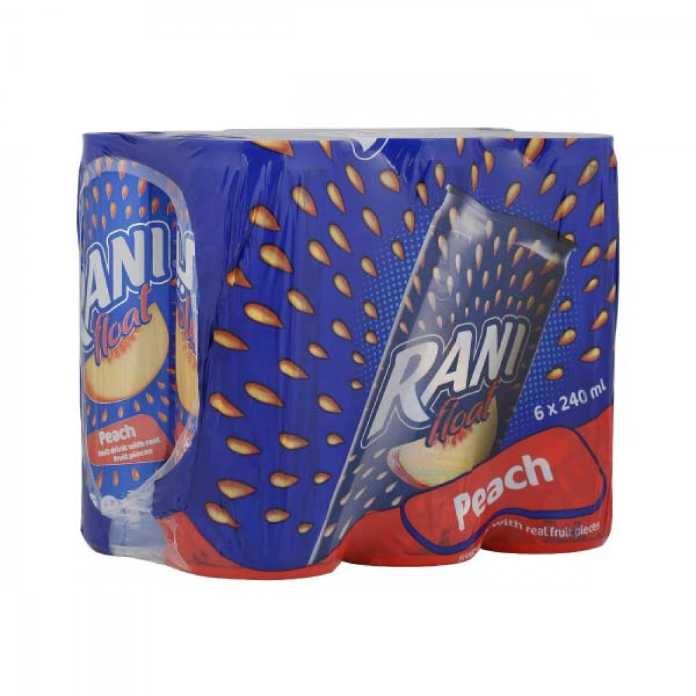 Rani Float Fruit Drink Peach 6 x 240ml  Rani Float Fruit Drink Peach 6 x 240ml