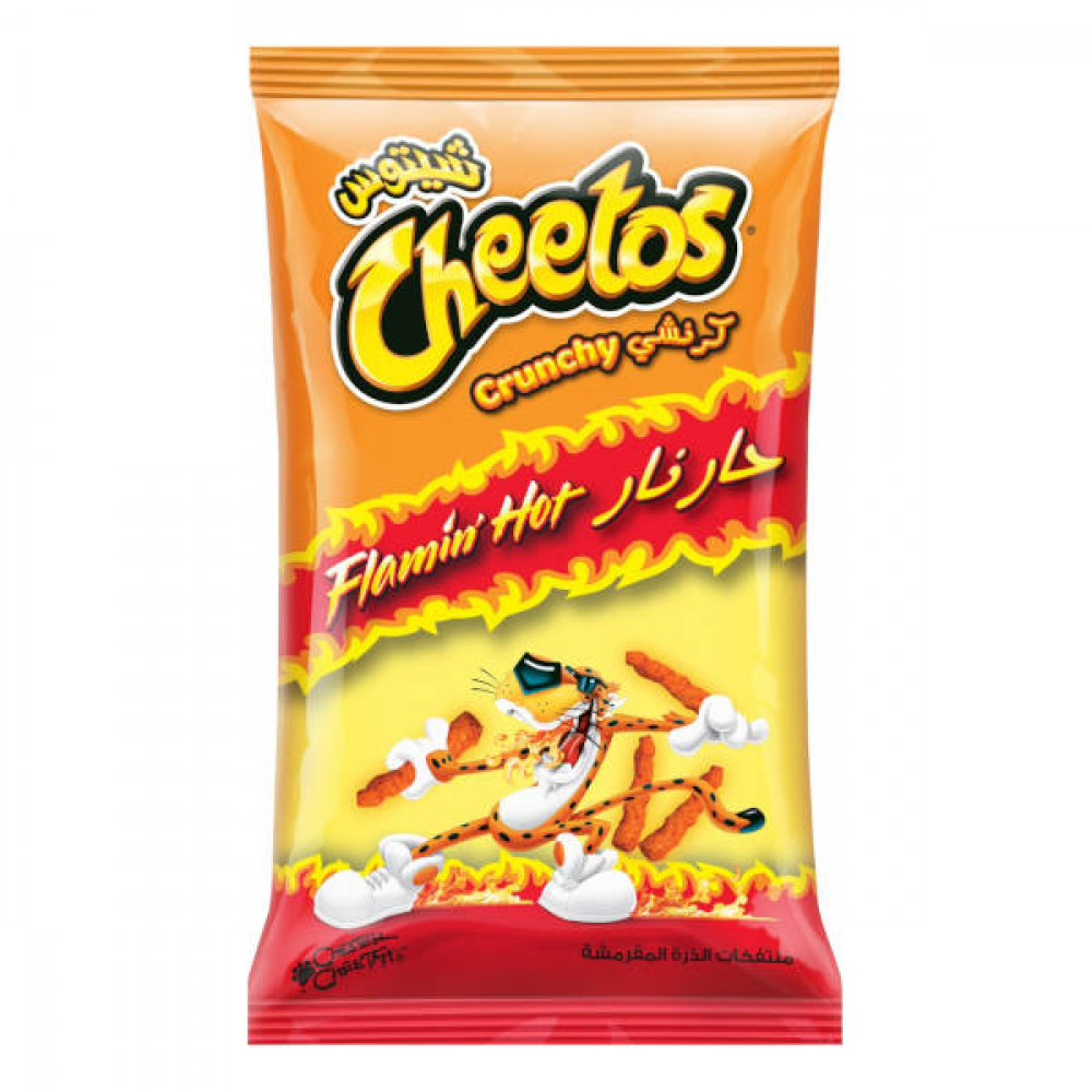 Cheetos Crunchy Flamin Hot Corn Snacks 54gm  Cheetos Crunchy Flamin Hot Corn Snacks 54gm