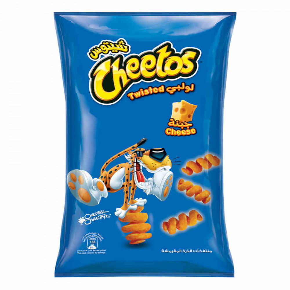 Cheetos Twisted Corn Snacks Cheese 150gm  Cheetos Twisted Corn Snacks Cheese 150gm