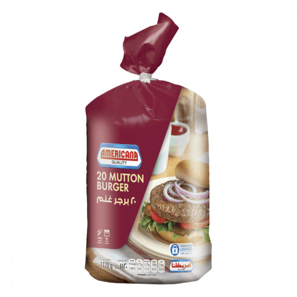 Americana Mutton Burger 20S 1120gm  Americana Mutton Burger 20S 1120gm