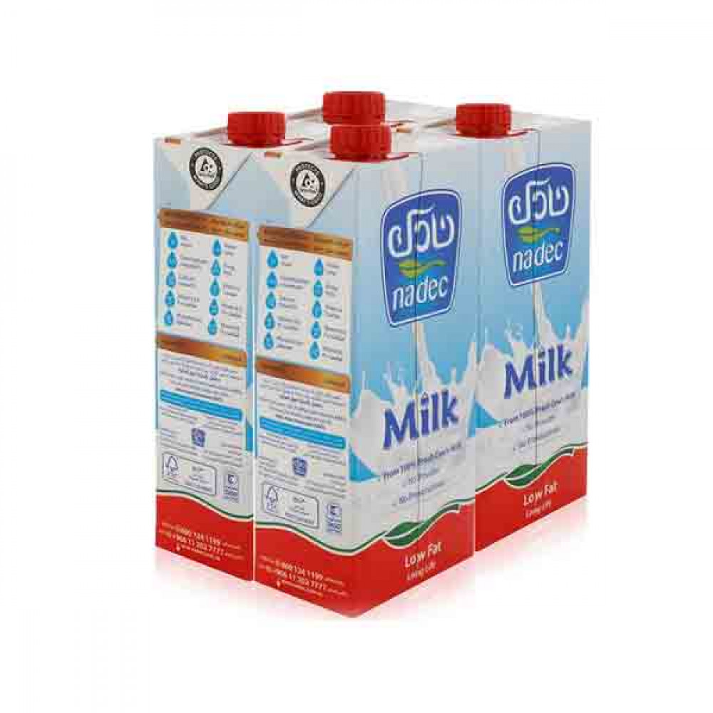 Nadec Low Fat Long Life Milk 4 x 1Ltr   Nadec Low Fat Long Life Milk 4 x 1Ltr