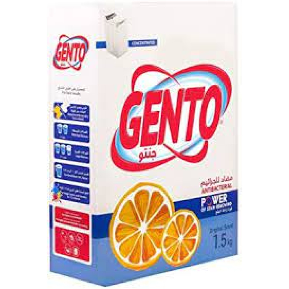 GENTO DETERGENT POWDER HIGH FOAM SCENT ROSE 1.5KG