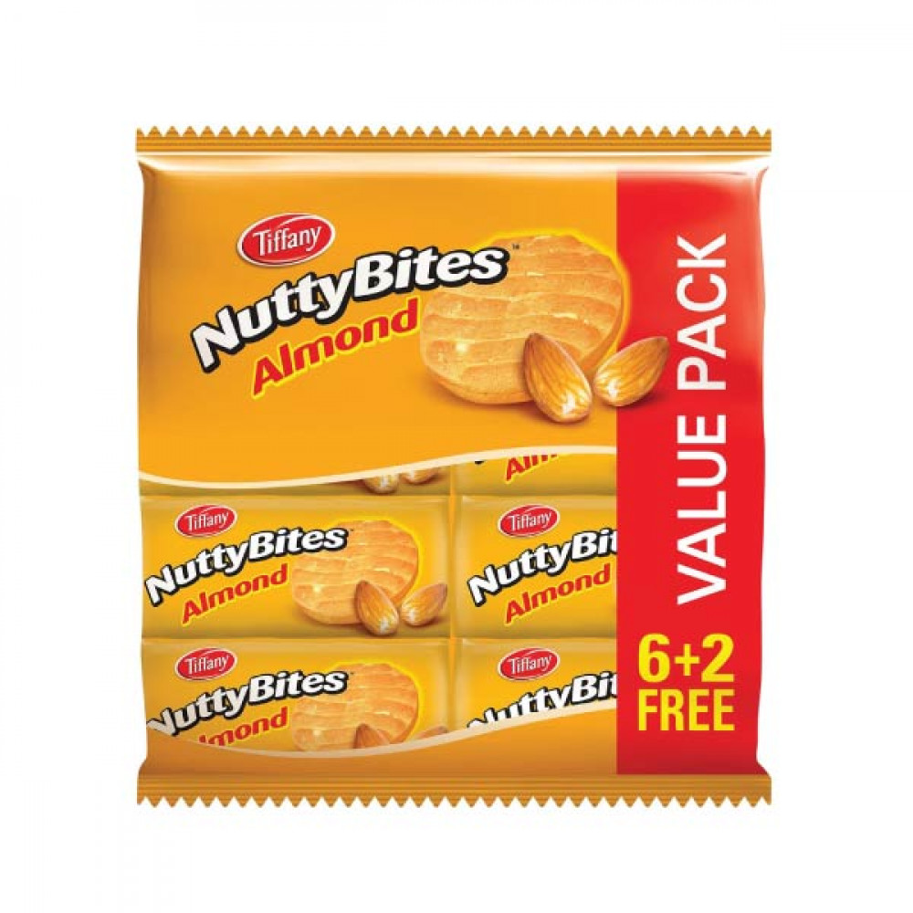Tiffany Nuttybites Cookies Almond 8 x 90gm  Tiffany Nuttybites Cookies Almond 8 x 90gm
