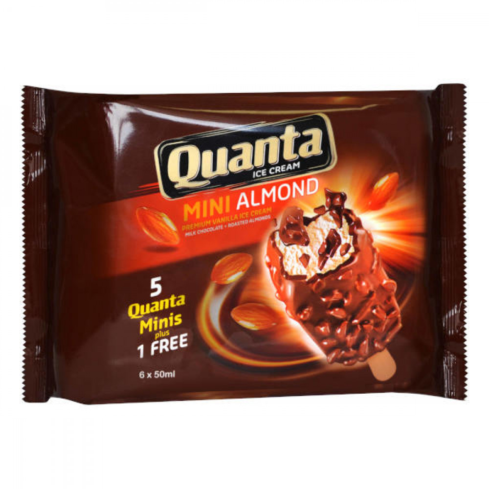 Quanta Ice Cream Mini Almond 6 x 50ml  Quanta Ice Cream Mini Almond 6 x 50ml