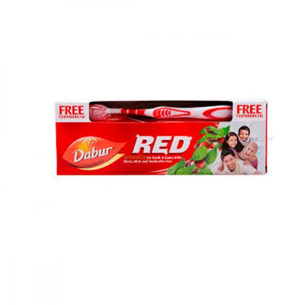 Dabur Red Toothpaste 200gm + Tooth Brush  Dabur Red Toothpaste 200gm + Tooth Brush