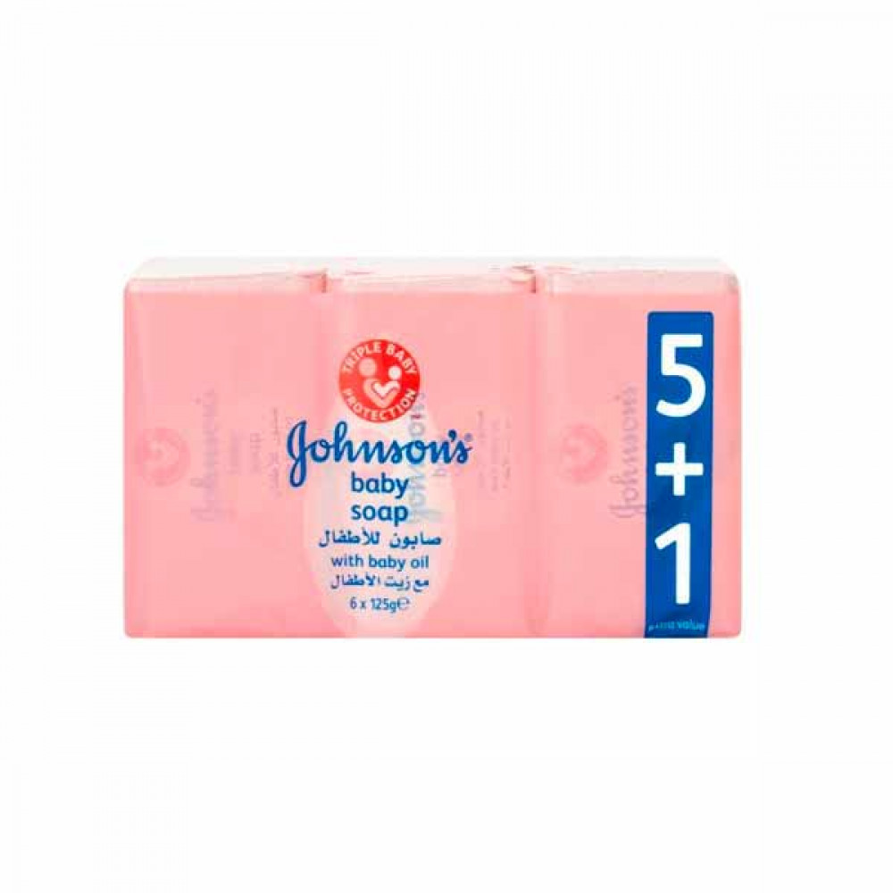 Johnson-s Baby Soap With Baby Oil 125gm 5 + 1 Free  Johnson-s Baby Soap With Baby Oil 125gm 5 + 1 Free