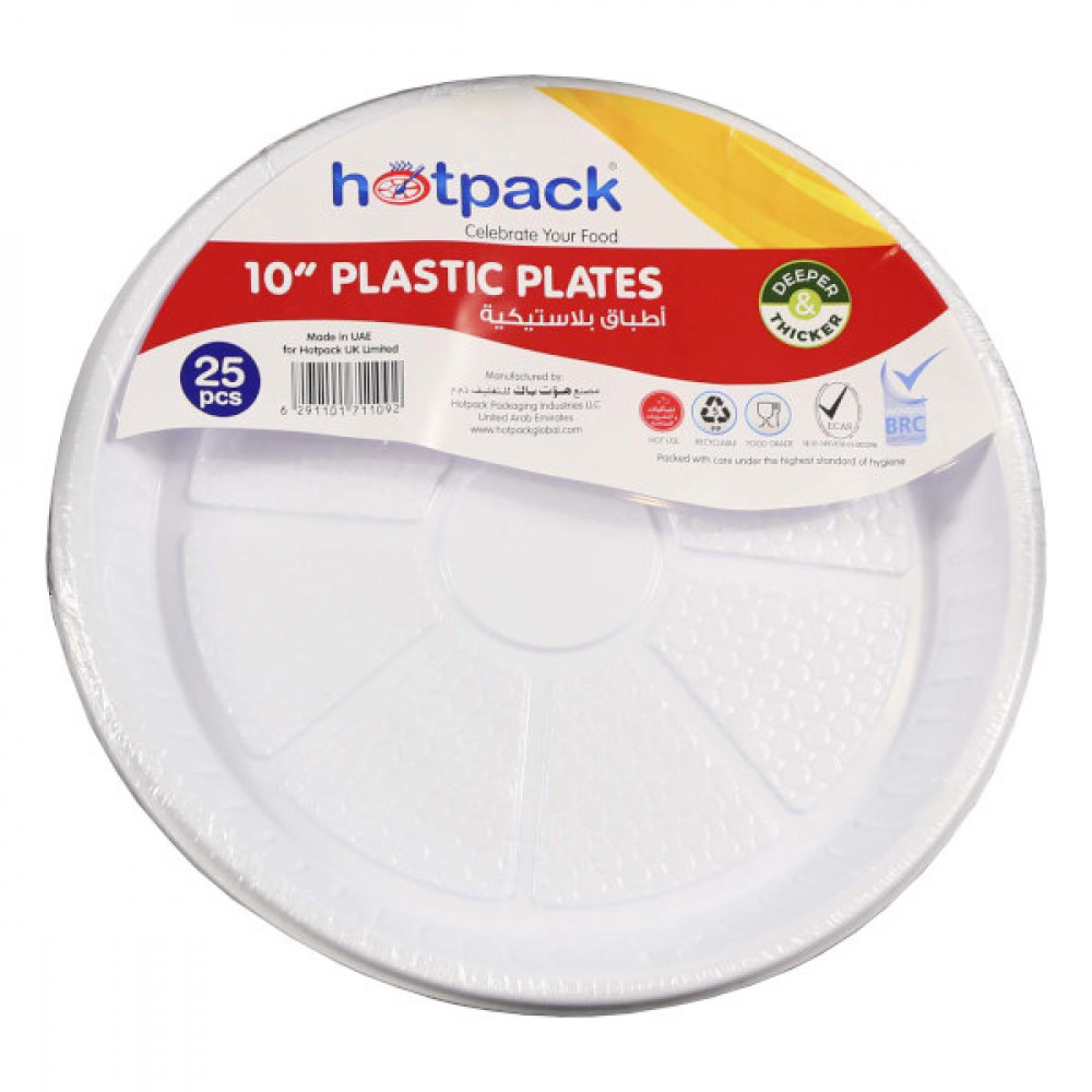 Hotpack Plastic Round Plate 10 Inches 25s  Hotpack Plastic Round Plate 10 Inches 25s