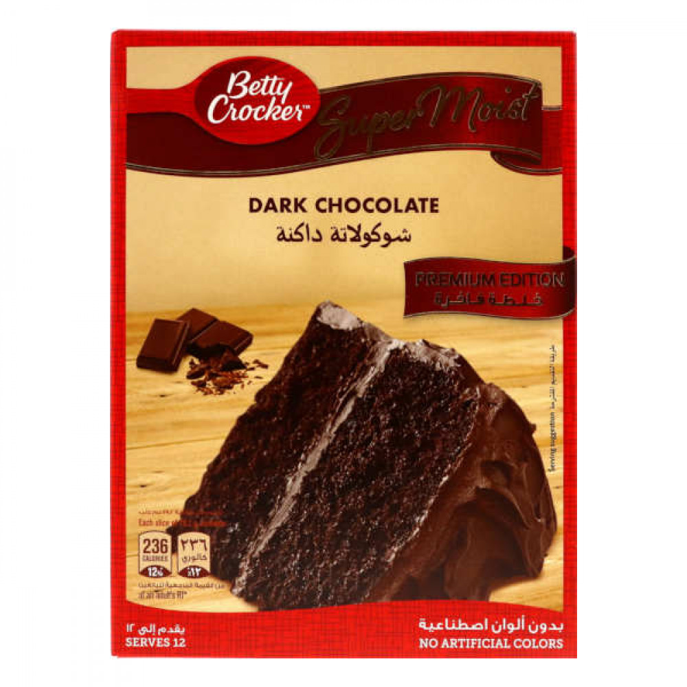 Betty Crocker Supermoist Dark Chocolate Cake Mix 510gm  Betty Crocker Supermoist Dark Chocolate Cake Mix 510gm
