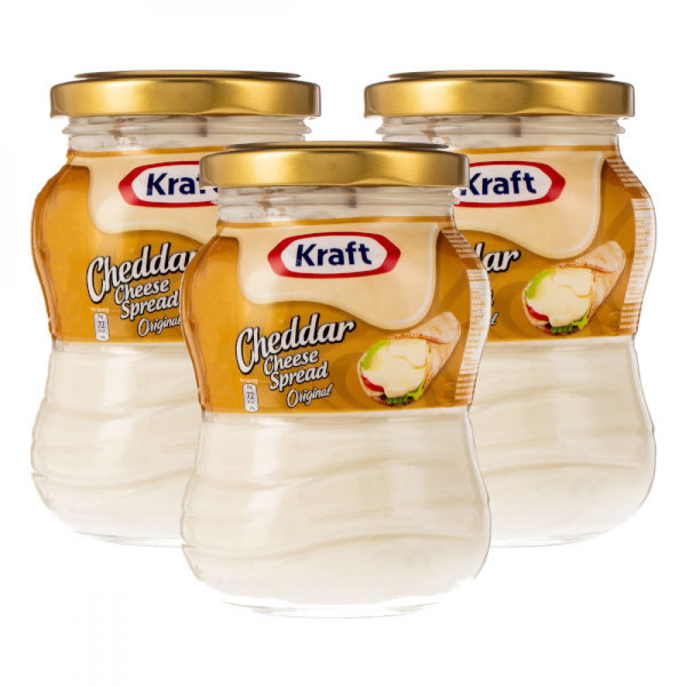 Kraft Cheddar Cheese Spread Original 3 x 230gm  Kraft Cheddar Cheese Spread Original 3 x 230gm