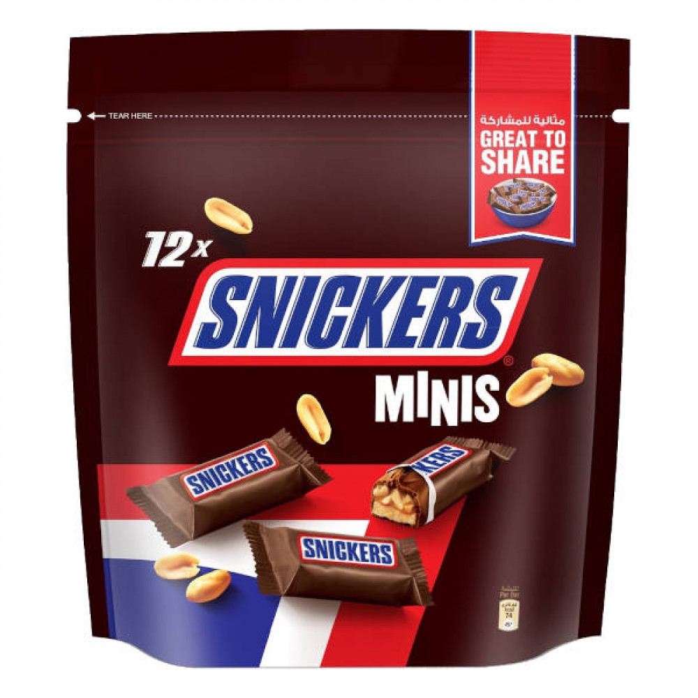 Snickers Mini Chocolate 180gm  Snickers Mini Chocolate 180gm