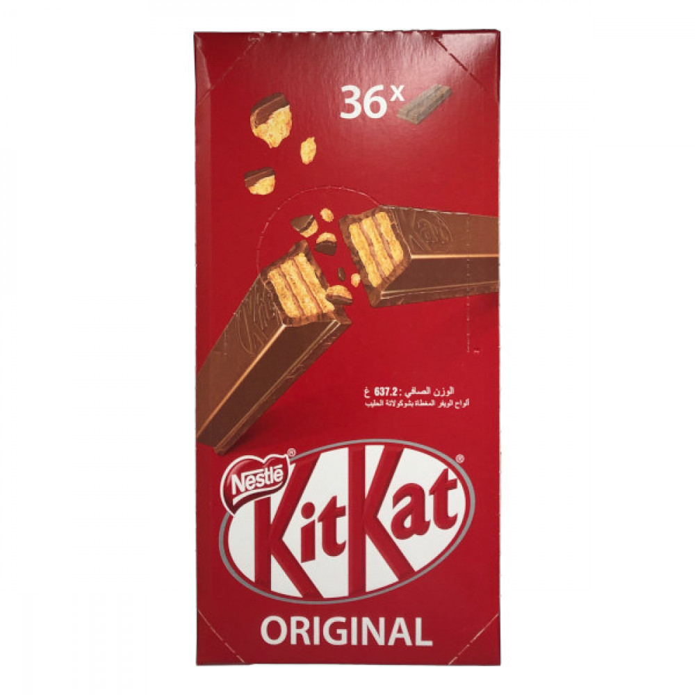 Nestle Kit Kat 2 Finger Chocolate Wafers 36 x 17.7gm  Nestle Kit Kat 2 Finger Chocolate Wafers 36 x 17.7gm